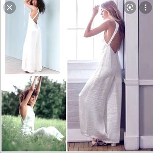 UO silence noise satin white jumpsuit